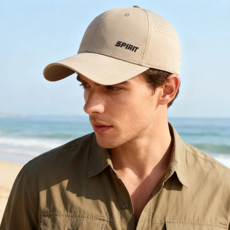 Free Shipping 2026 Embroidered Quick Drying Men's Baseball Women's Perforated Breathable Adjustable Duckbill Cap_voghion.com