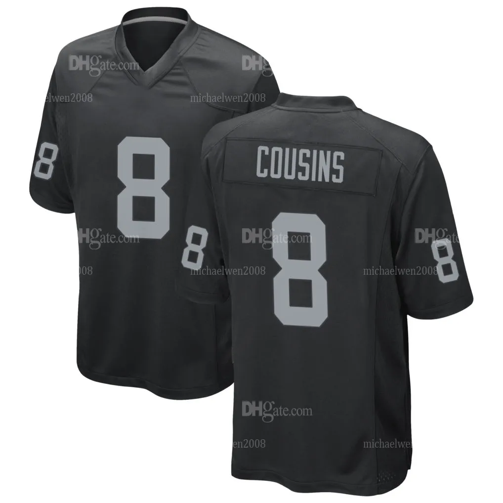 Raiderss 2026 Gothic Football Jersey Kirk Cousins From