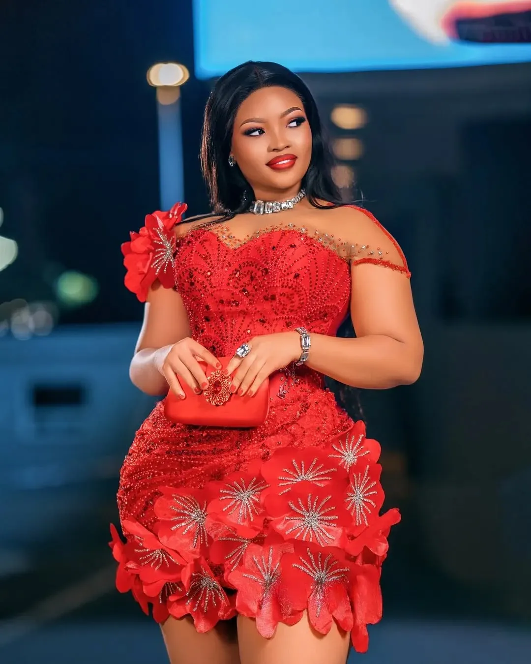 mini red party dress for ladies Red Strapless Mini Dress
