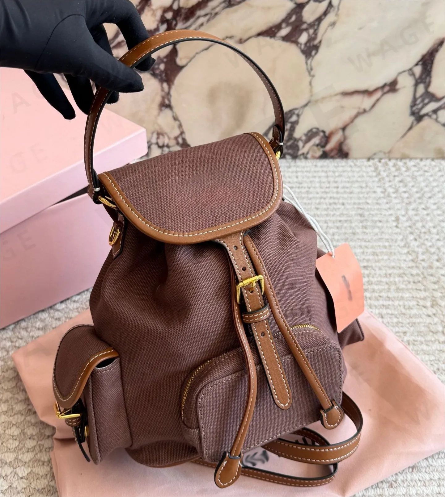 Leather Backpack Purse Fashion Vintage Casual College Travel Large Bags CLUCI Laptop Backpack for Women Leather 15.6 inch Computer  main image 2
