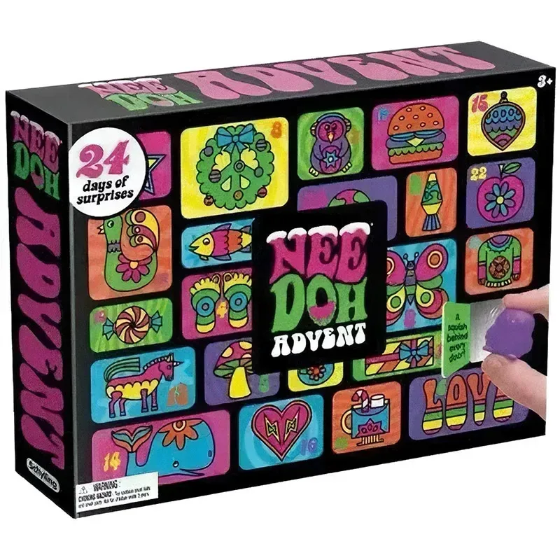 NeeDoh Advent Calendar For Kids 24 Day 3D PVC Doll From