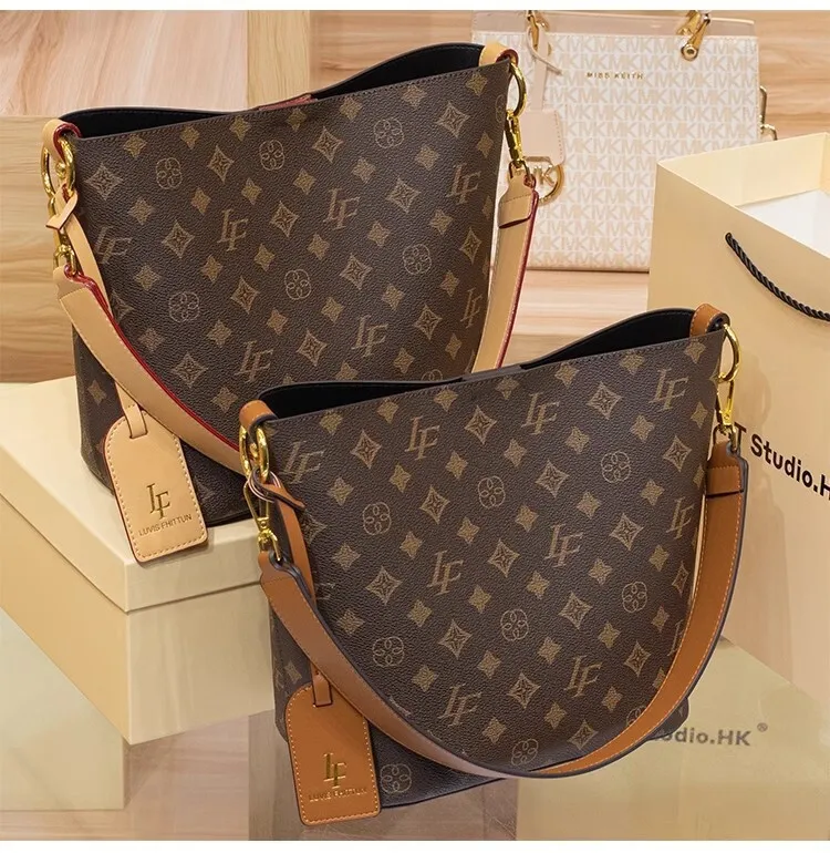 Echtes Leder Beuteltasche Damen Herbst Winter Umhängetasche Groß_voghion.com