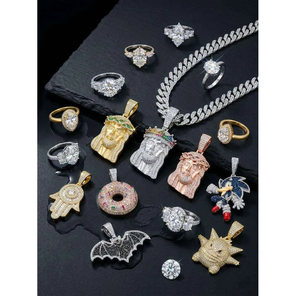 Collier Tennis Cœur En Argent Avec Moissanite Multicolore_voghion.com