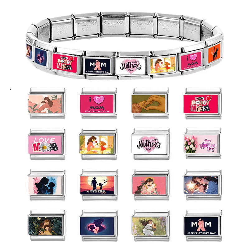 Charm Links Italian Style DIY Bracelet Accessories Exquisite Steel Based Modular Jewelry Mother's Day Gift_voghion.com