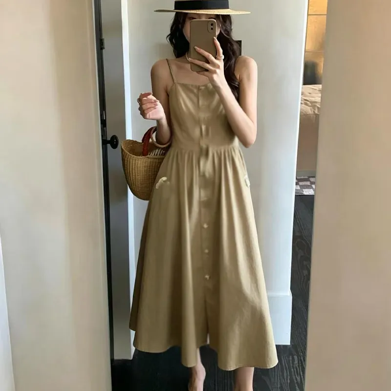 ladies spaghetti strap dresses Nfurl Spaghetti Strap Dresses for Women Formal Velvet Dress Summer Sleeveless Cocktail Dress Ladies Midi Dresses Wedding Party Wear Green XXL