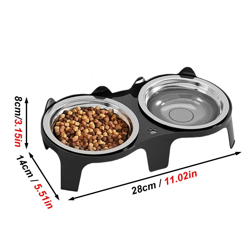 angled cat food bowls Stainless Steel Elevated Angled Cat Bowl Pink