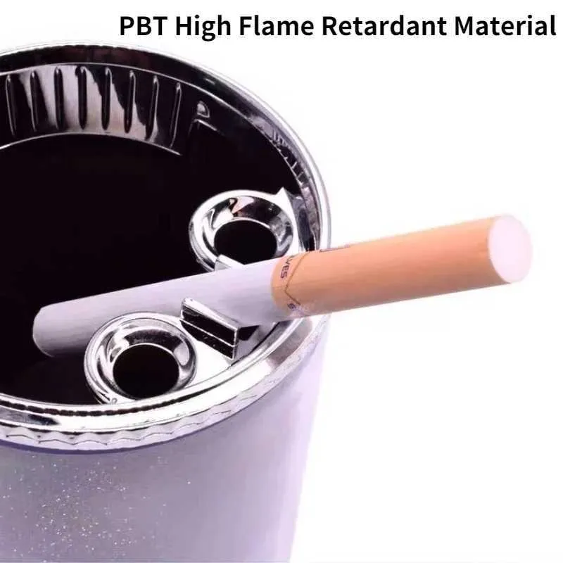 Car Ashtray with LED Light Cigar Cigarette Ashtray Container Ashtray Gas  Bottle Smoke Cup Holder Storage Cup car Supplies S26417