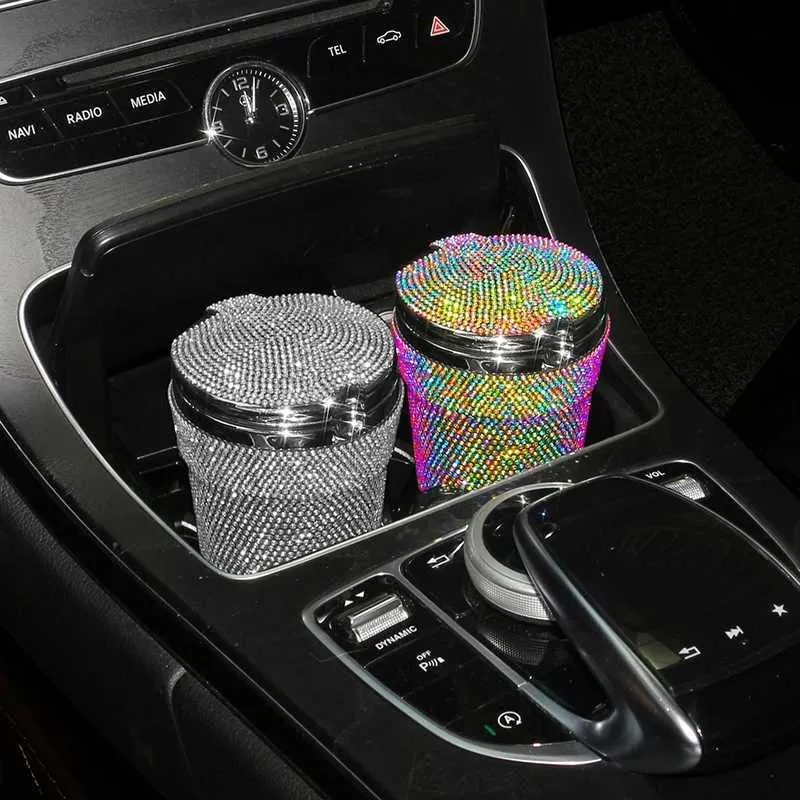 car cigarette led ashtray New Portable Auto Blue Light Smokeless Ashtray Holder This is a car ashtray which is made of premium material for durable and practical use Car Ashtray Auto Portable Bling