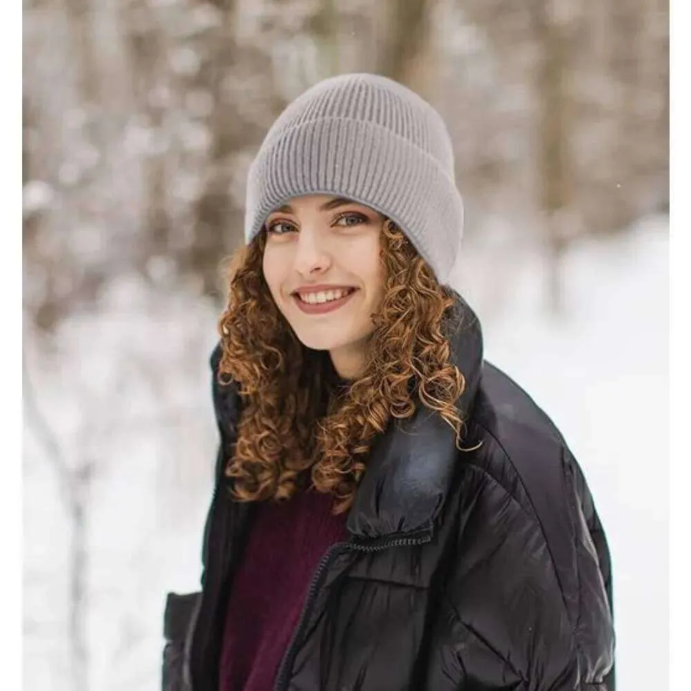 Cozy Satin Knit Fleece Lined Beanie Mens With Silk... From  display picture 1