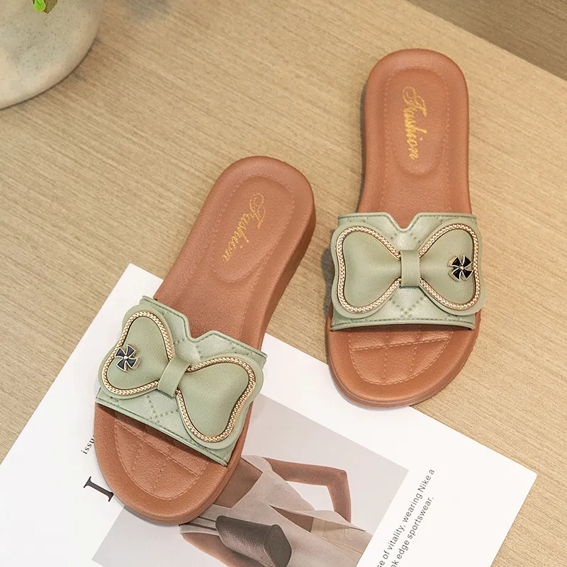 Women's Summer Beach Slides Flat Durable One-Word Slippers Cool And Casual Versatile_voghion.com
