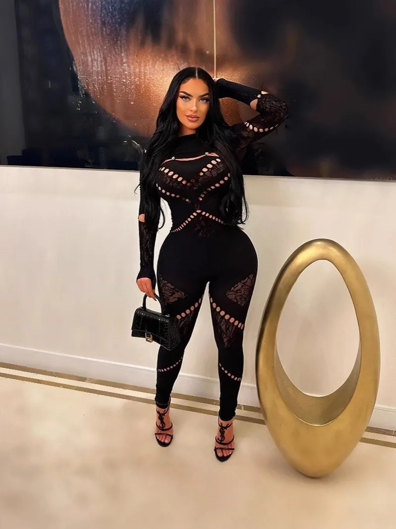 fashion bodycon maxi dress jumpsuit MB FASHION Ribbed Long Sleeve Bodycon Jumpsuit 6866LY