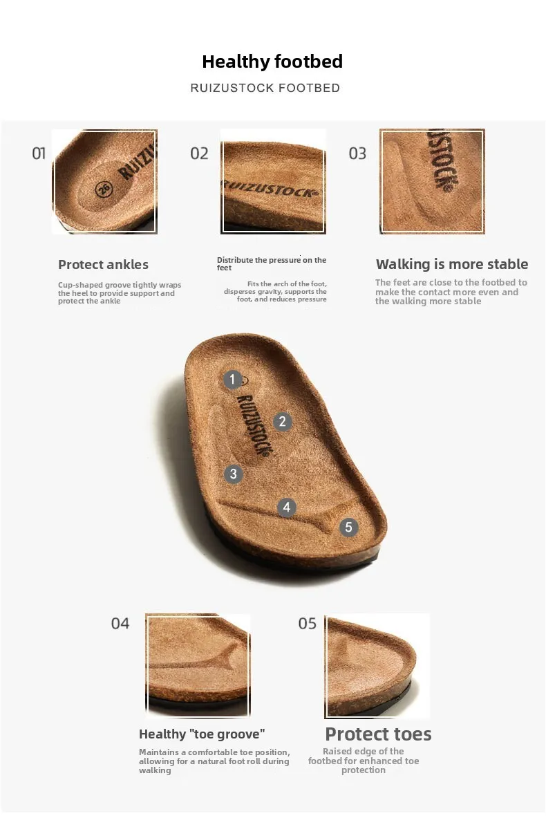 Women's Suede Double Buckle Strap Flat Slide Sandals Summer Beach_voghion.com