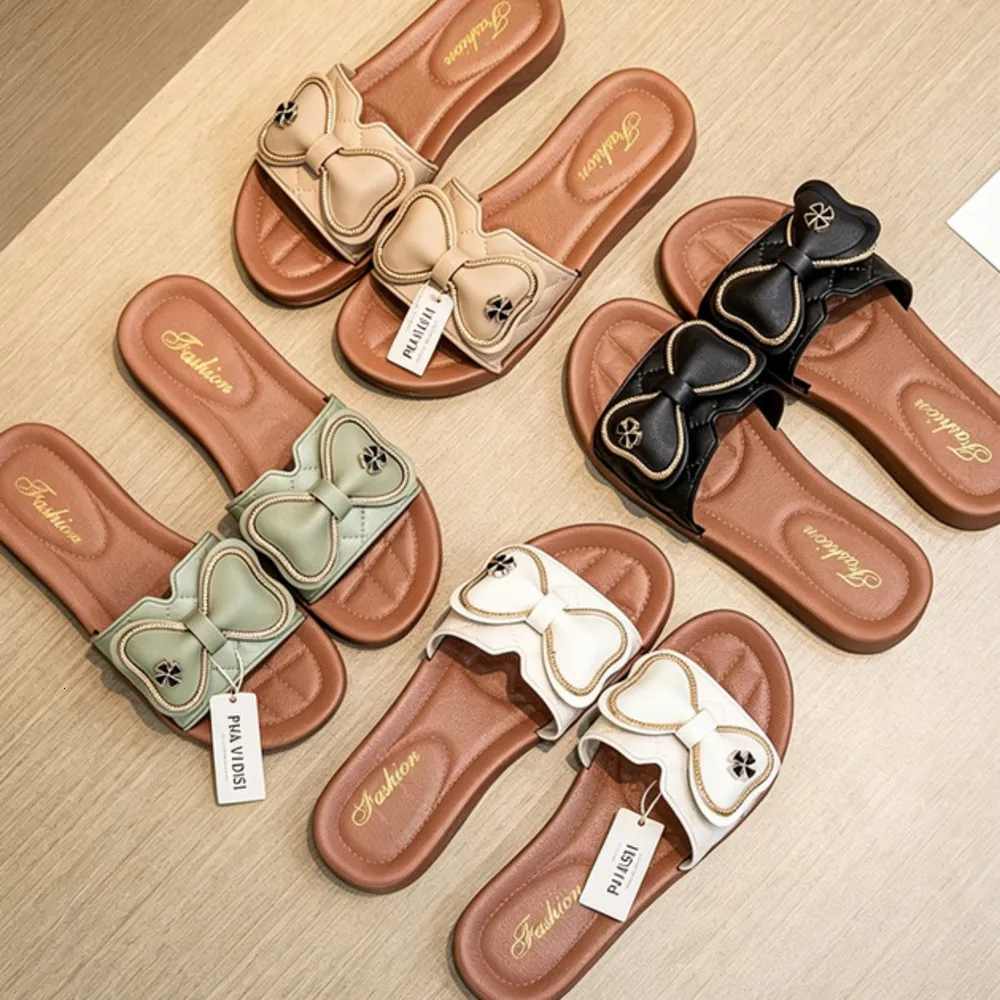 Women's Summer Beach Slides Flat Durable One-Word Slippers Cool And Casual Versatile_voghion.com