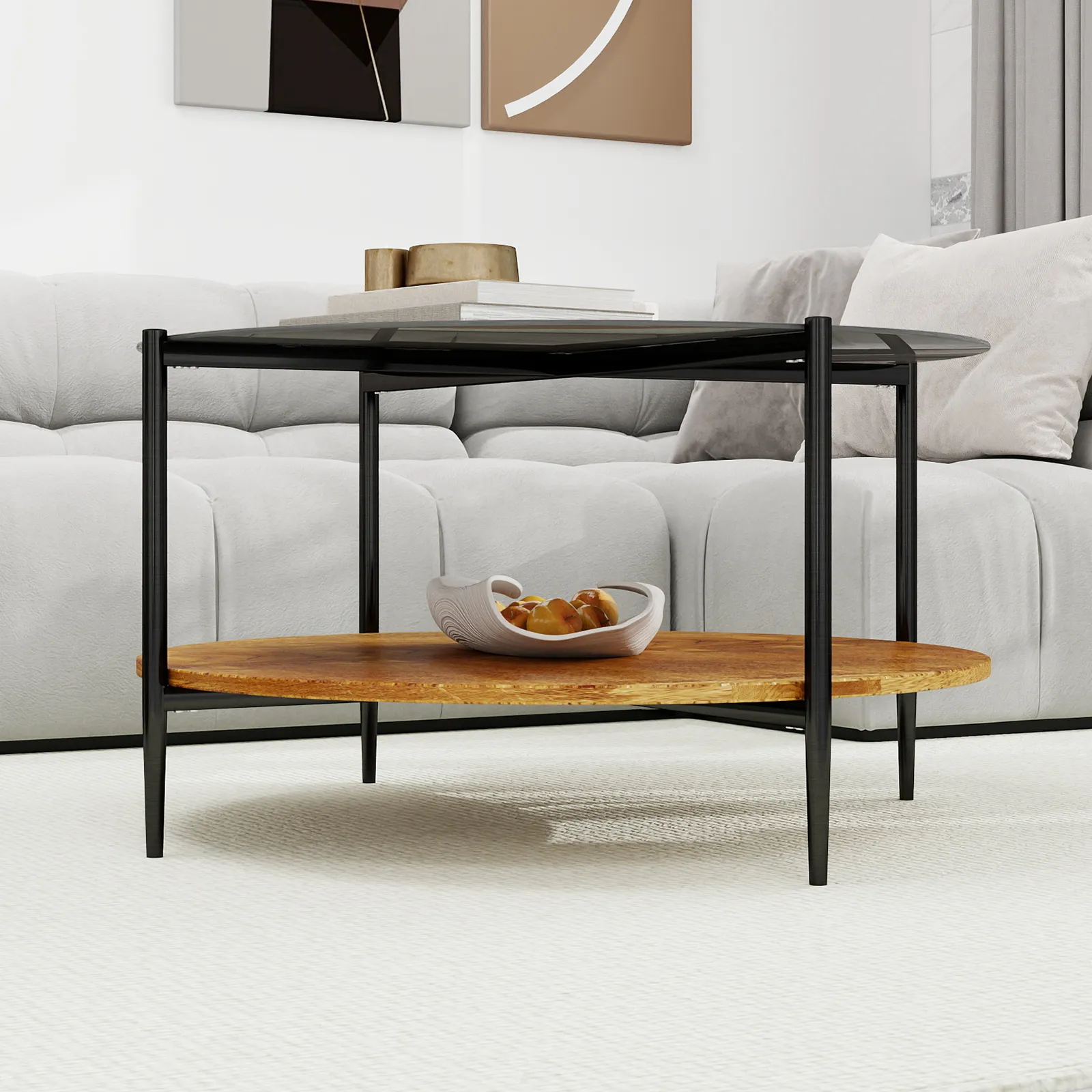 Mid Century Modern Coffee Table With Glass Top +... From 143,8 