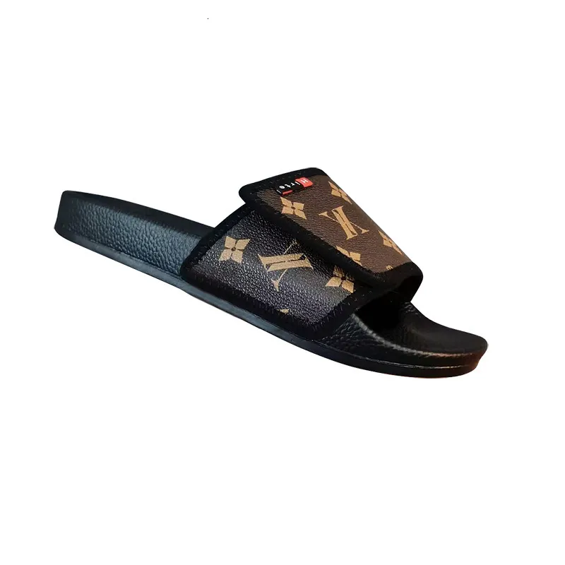 Men Adjustable Strap Slide Sandals Open Toe Non Slip Thick Sole Casual Summer Beach Slippers_voghion.com