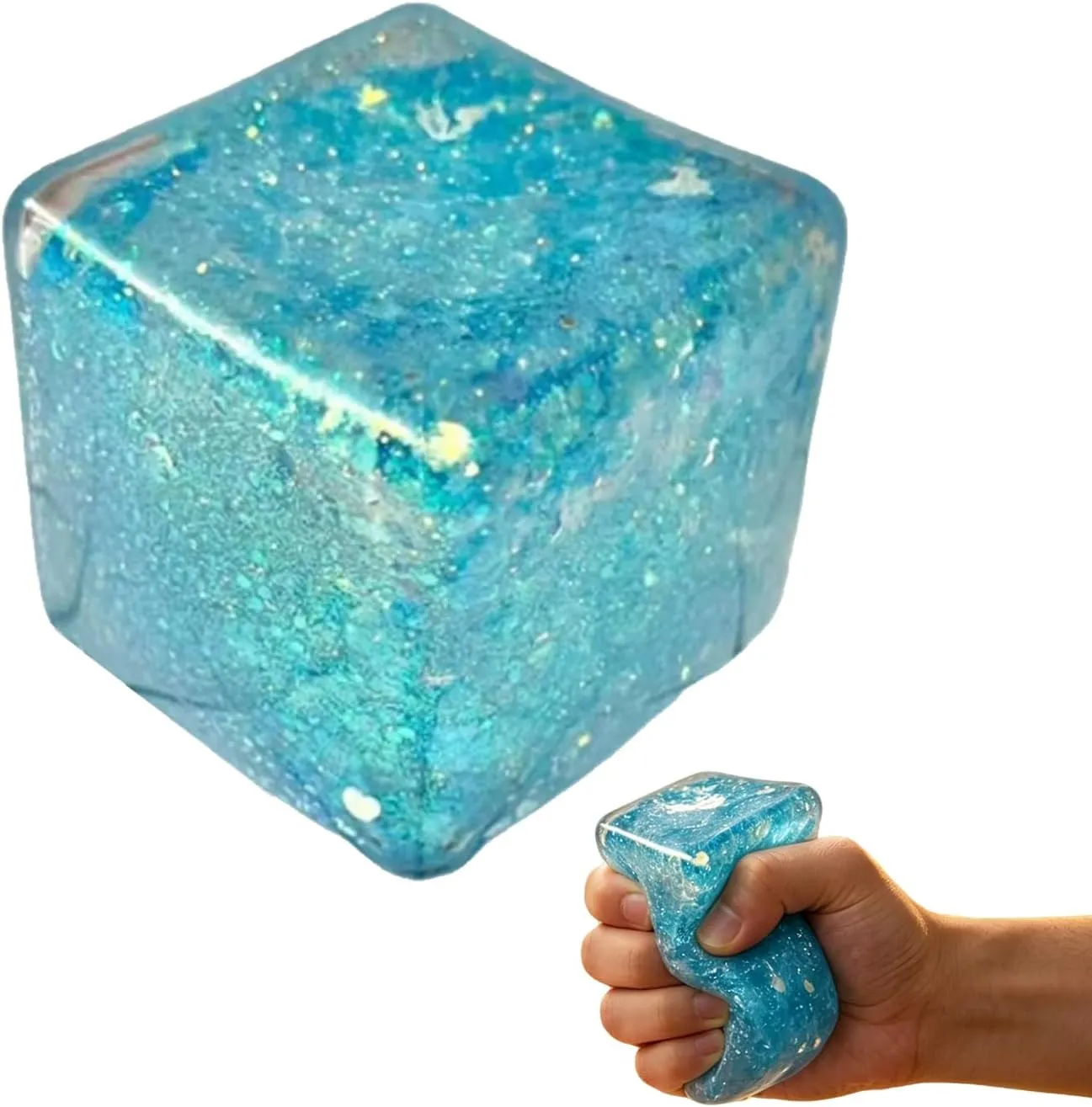 Needoh Premium Glitter Blue Block Cube Fun Sensory... From Ai8hscl, $11 ...