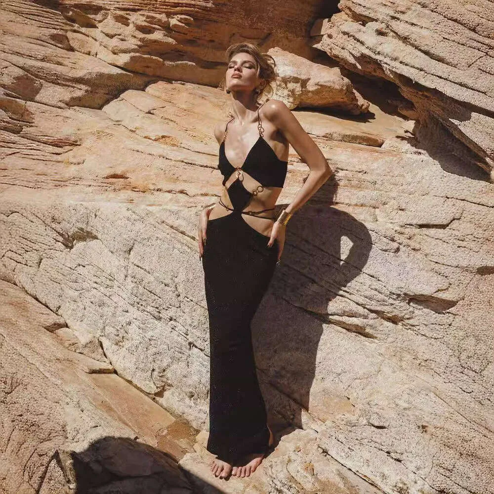 Boho Chic Hippie Maxi Cut Out Midi Dress With Metal... From Brielle68,  Rs.5,660.67 | DHgate.Com