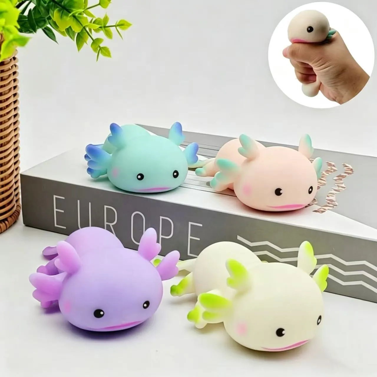 Squeeze Toy 3 Pieces, Squeeze Toys, Squishy Squeeze Toy | Anti-Stress Squeeze Toys, Anti-Stress Toys, Relieves Anxiety and Stress (3 Axolotls Squeeze Toy 3 Pieces, Squeeze Toys, Squishy Squeeze Toy | Anti-Stress Squeeze Toys, Anti-Stress Toys, Relieves Anxiety and Stress (3 Axolotls