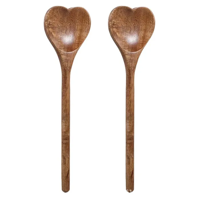 Japanese Heart Shaped Wooden Spoon Interpol  ... 