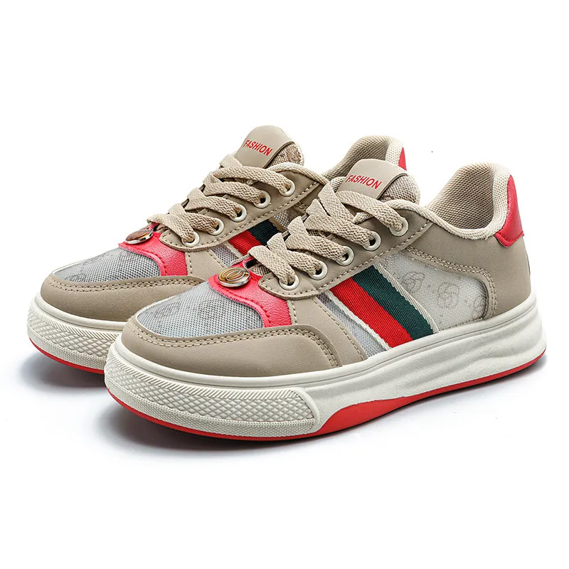 Damen-Skateschuhe mit Farbblock-Monogramm, Schnürung, lässige Retro-Sneaker aus Mesh, vielseitige Modelle für Damen_voghion.com