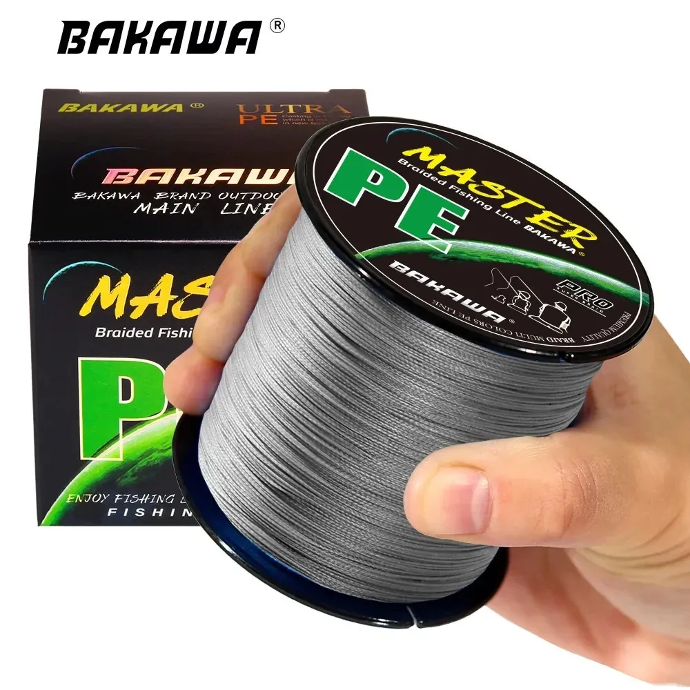 BAKAWA 4 Strand Braided Black Monofilament Fishing... 