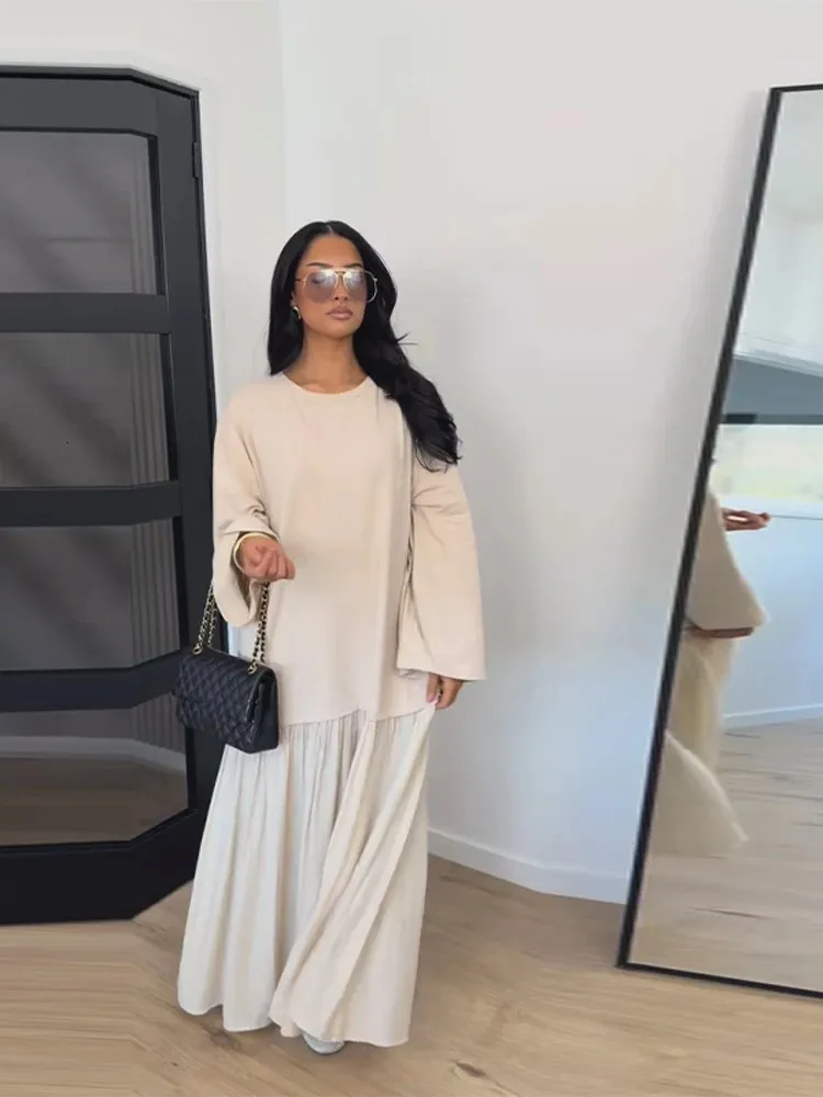 flowy summer maxi dress with sleeves Oversized Flare Sleeve Dress, Crew Neck, Tiered... From Lu01, Rs.2,862.66 In Bulk summer flowy maxi dress