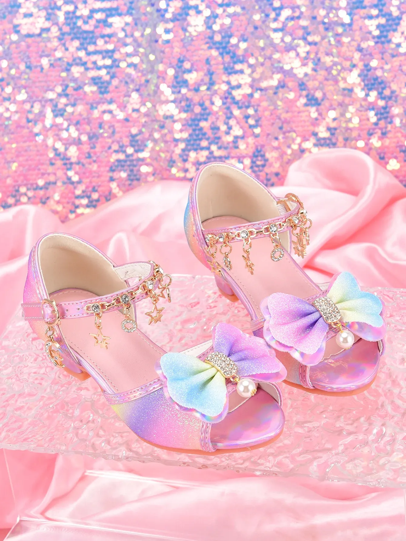 glitter dress up shoes Sparkle Women Oxford Shoes , Handmade Glitter Oxford Ties Shoes / Sunrise  Orange Glitter