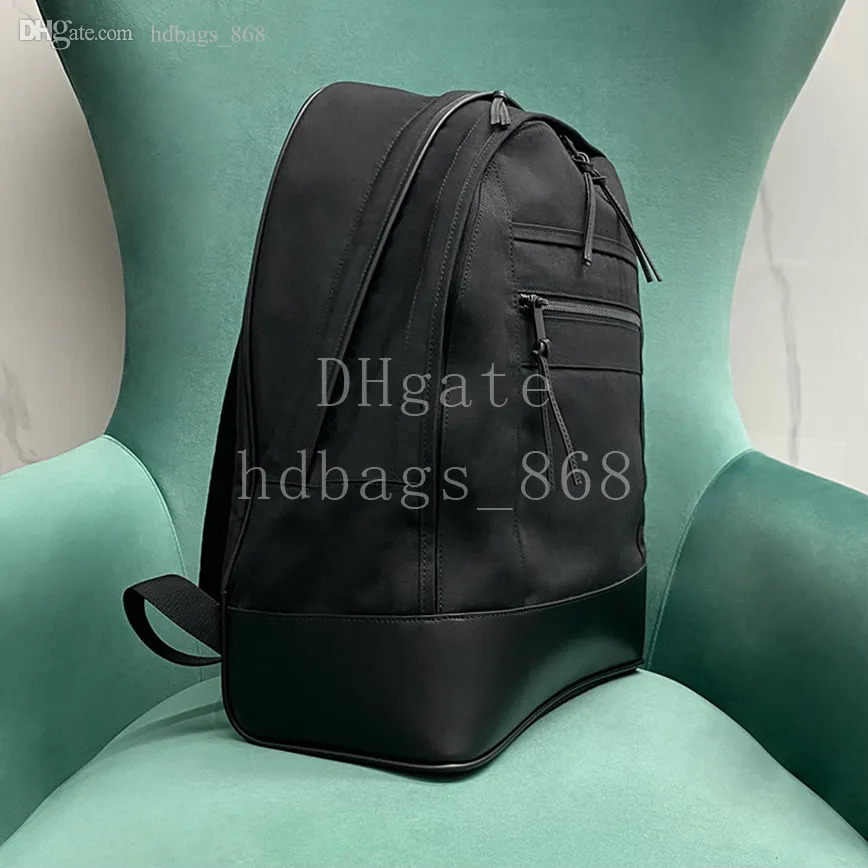 city backpack in nylon canvas and leather Saint Laurent Black The Exclusive Line With its clean lines and sophisticated black color City leather-trimmed canvas backpack