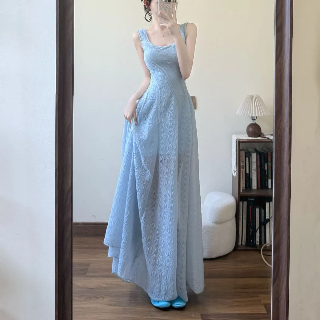 dark blue long dresses Adora 3147 Pleated Formal Slit A Line Prom Dress sage green dress for wedding guest Size:L (56) designed to make a Brooks Brothers Women's Classic-Fit
