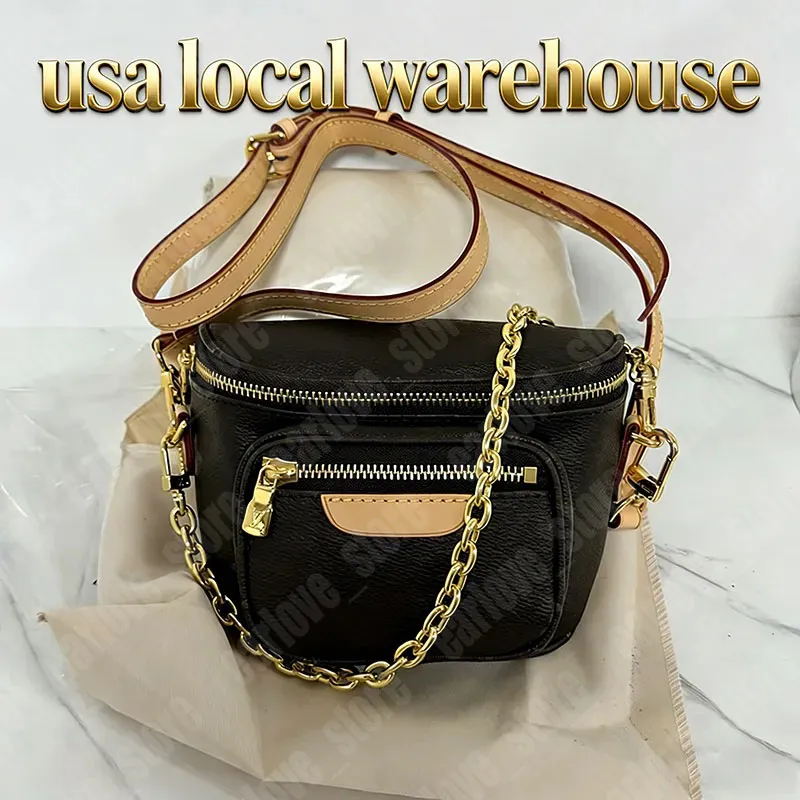 Luxury Leather Small Chain Women\'s Fanny Pack or Cross-body Amazon.com | Belt Bag for Women，Luxury Chain Crossbody Bag  main image 4