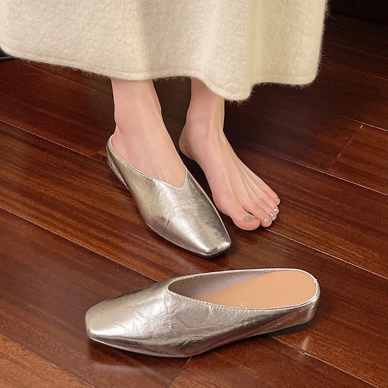 Versatile Women's Sandals Open Toe Backless Summer Footwear_voghion.com