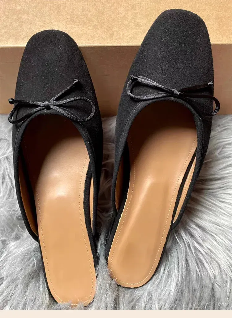 Women's Butterfly Knot Flat Sandals Comfortable Slip On Shoes_voghion.com