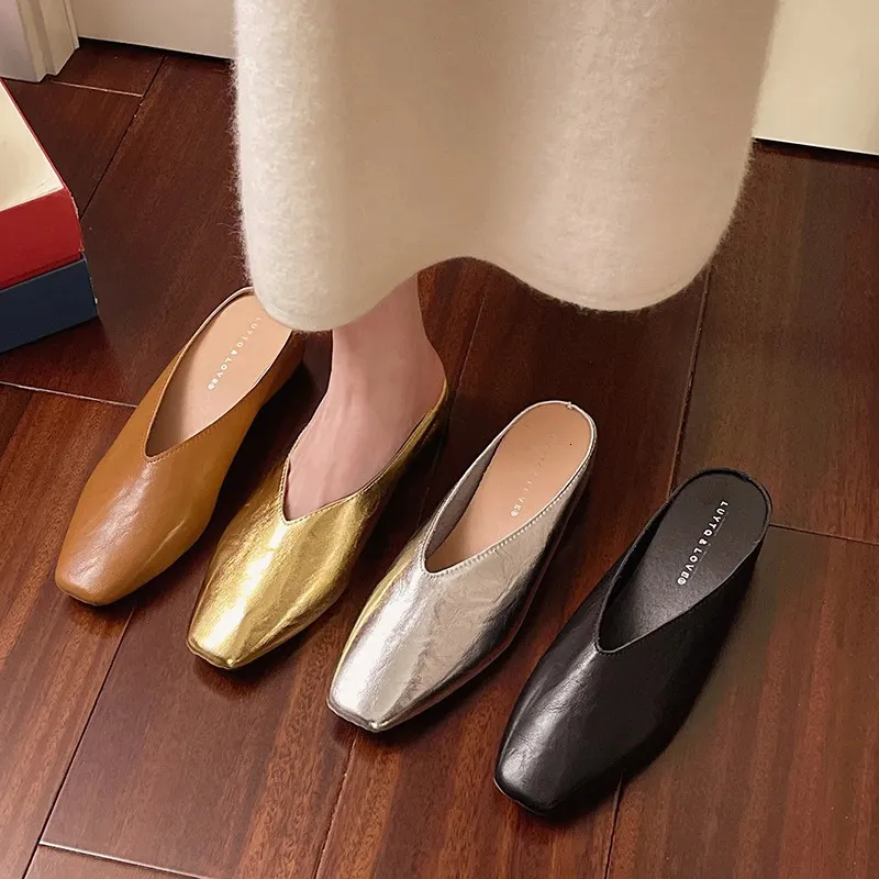 Versatile Women's Sandals Open Toe Backless Summer Footwear_voghion.com