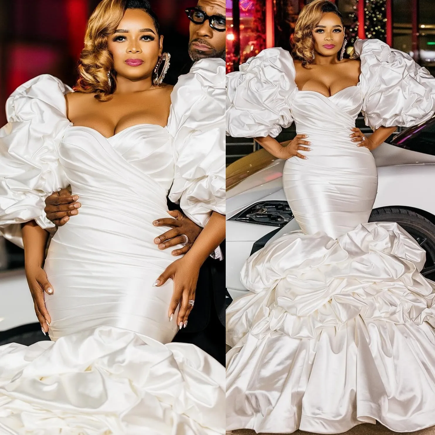 15% OFF Buyers' Picks 2026 Arabic Aso Ebi Plus‑Size Ivory Satin Wedding Dress – Best Bridal Deal