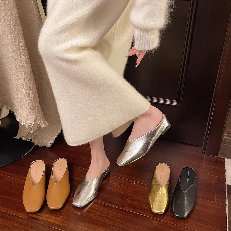 Versatile Women's Sandals Open Toe Backless Summer Footwear_voghion.com