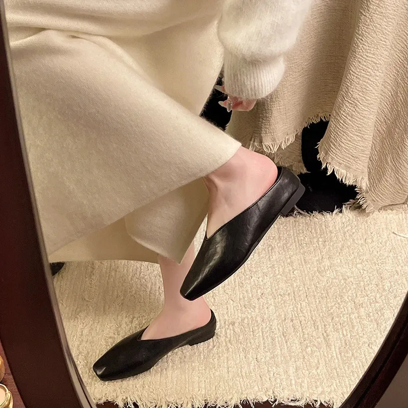 Versatile Women's Sandals Open Toe Backless Summer Footwear_voghion.com