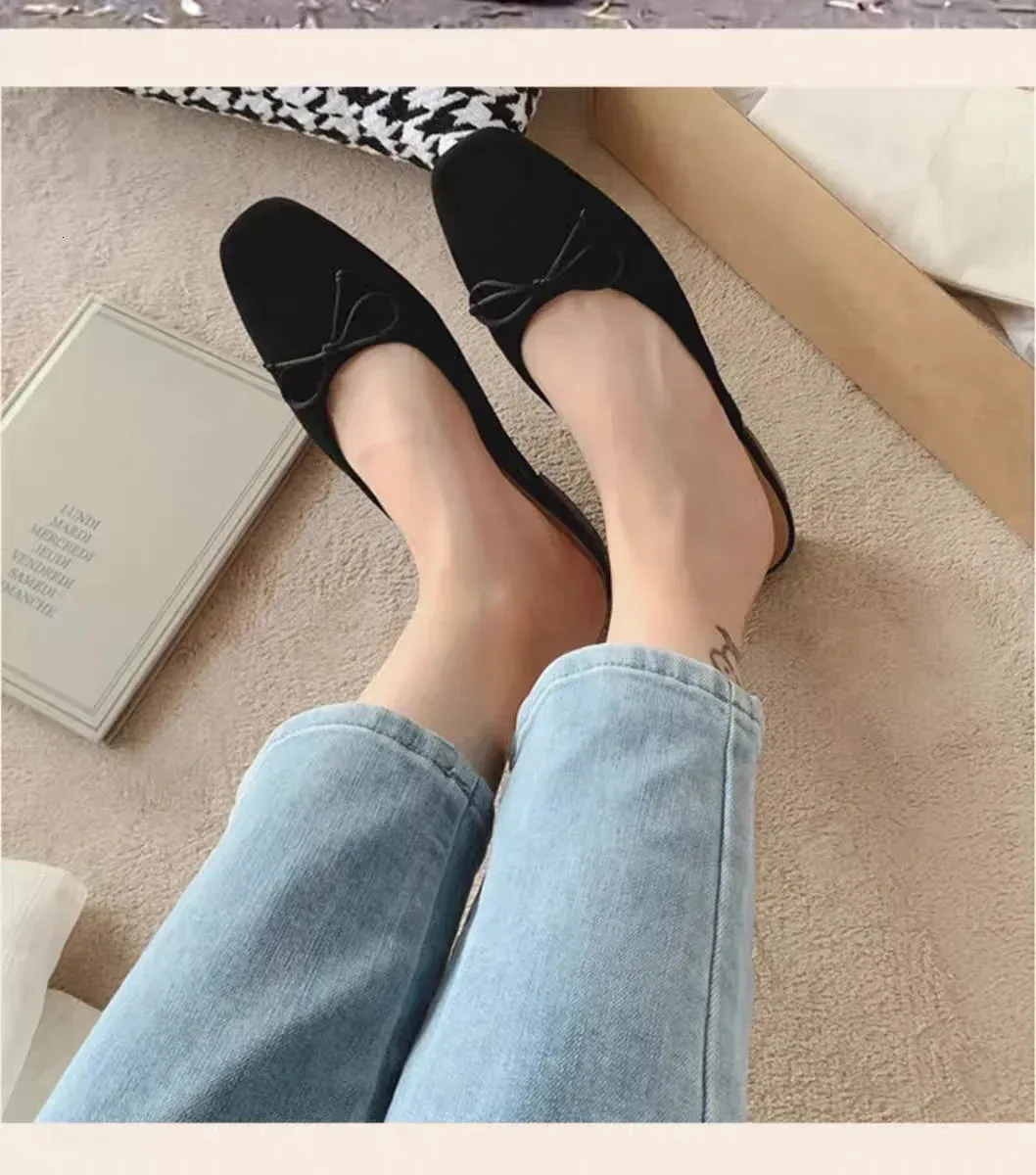 Women's Butterfly Knot Flat Sandals Comfortable Slip On Shoes_voghion.com