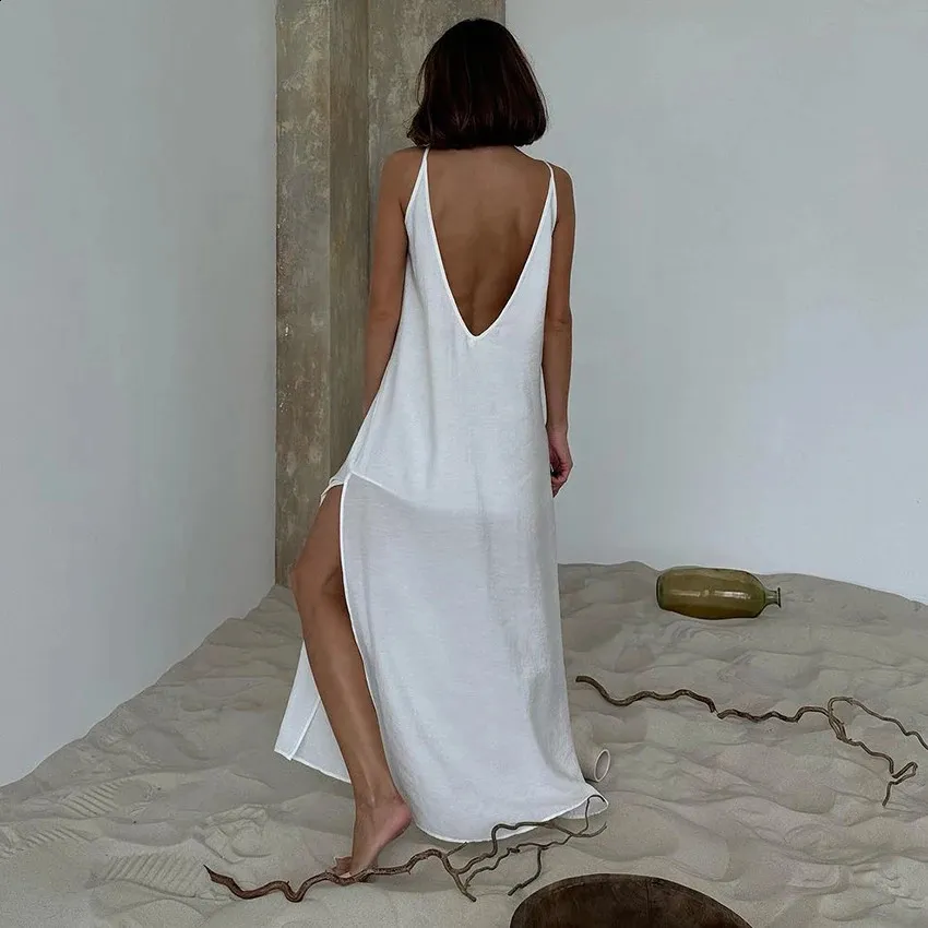 straight dresses for women Navy Blue Midi and a straw tote for effortless summer style Linad Summer Casual White Long