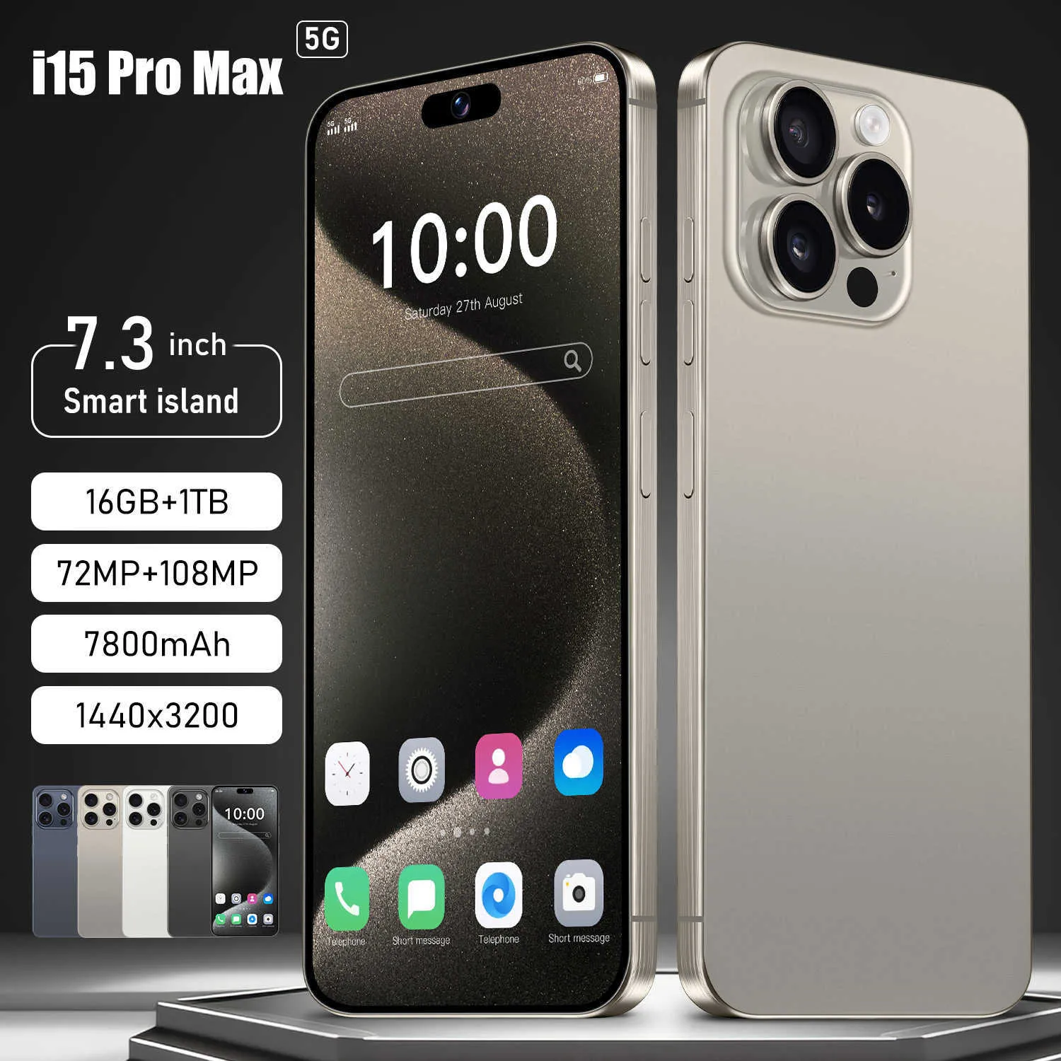 I15 ProMax Smart Island Android Small Smartphone With... 