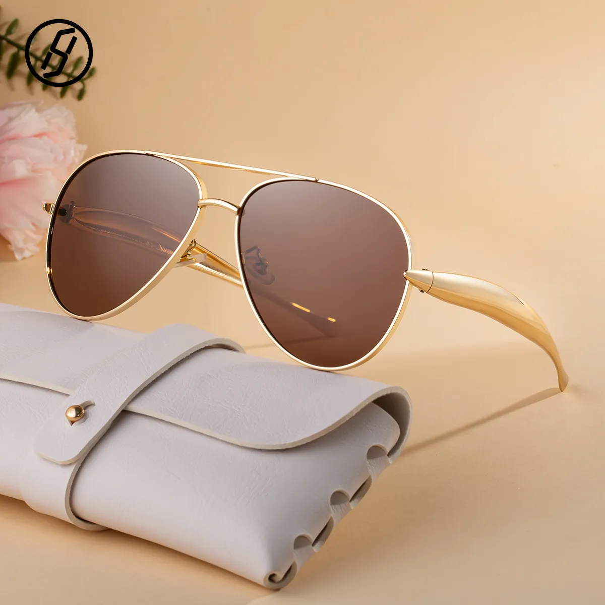 Classic Aviator Sunglasses UV400 Protection Metal Temples BUFFALO B0001S Classic Aviator Sunglasses for Men, Women  main image 3