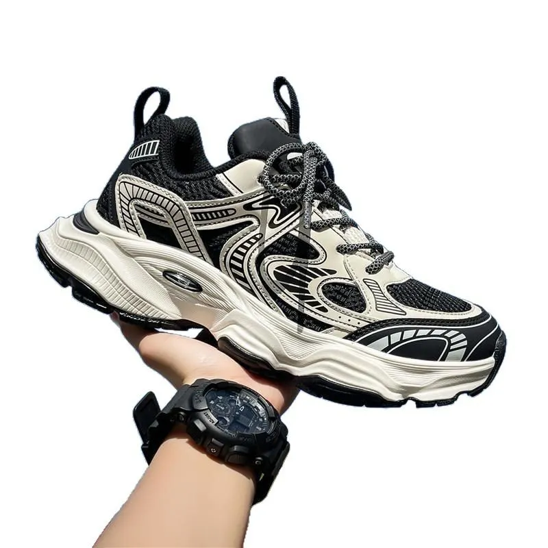 Free Delivery Luxury Running Shoes Comfortable Mesh Summer Breathable Casual Thick Soled Fashionable Shoes_voghion.com