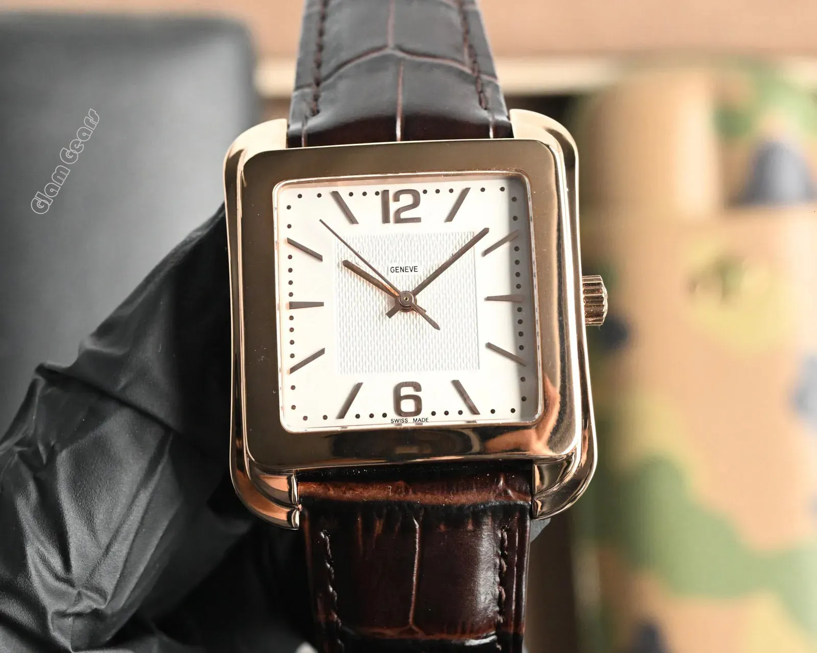Designer Classic Mens Automatic Watch Square Rose... From 