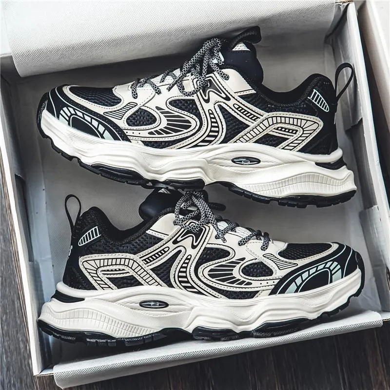 Free Delivery Luxury Running Shoes Comfortable Mesh Summer Breathable Casual Thick Soled Fashionable Shoes_voghion.com
