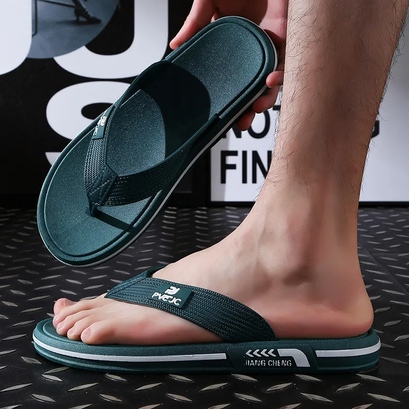 Unisex Letter Logo Casual Flip Flops White Solid Color Thick Sole Non Slip EVA Lightweight Outdoor Beach Pool Thong_voghion.com