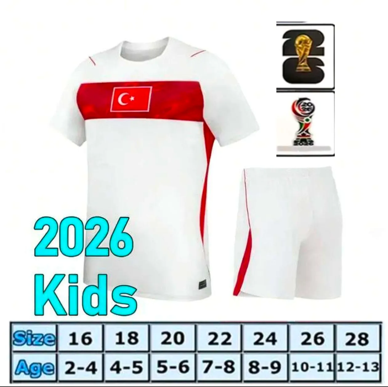 2026 World Cup Turkey Canada Soccer Kit ARDA GULER, From