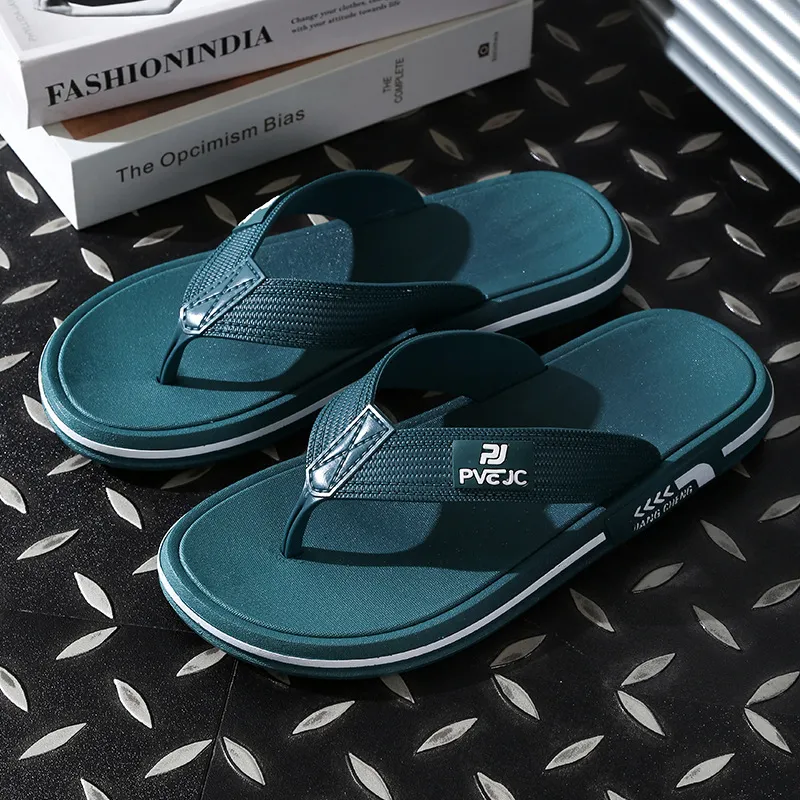 Unisex Letter Logo Casual Flip Flops White Solid Color Thick Sole Non Slip EVA Lightweight Outdoor Beach Pool Thong_voghion.com