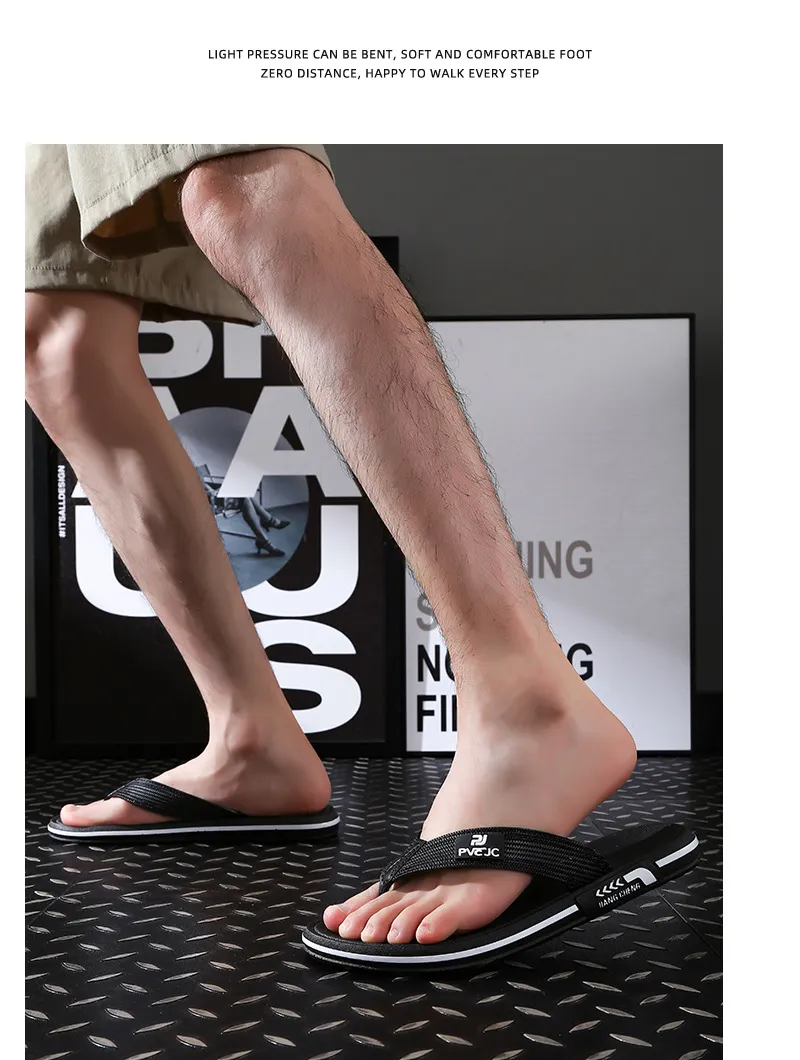 Unisex Beach Flip Flops White Lightweight Thick Sole Sandals_voghion.com