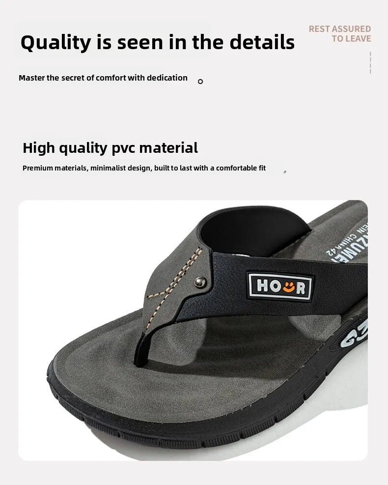 Men Flip Flops Casual Beach Sandals Non Slip Cushioned Sole_voghion.com