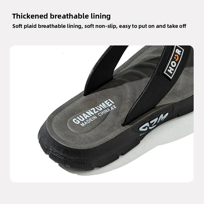 Men Flip Flops Casual Beach Sandals Non Slip Cushioned Sole_voghion.com