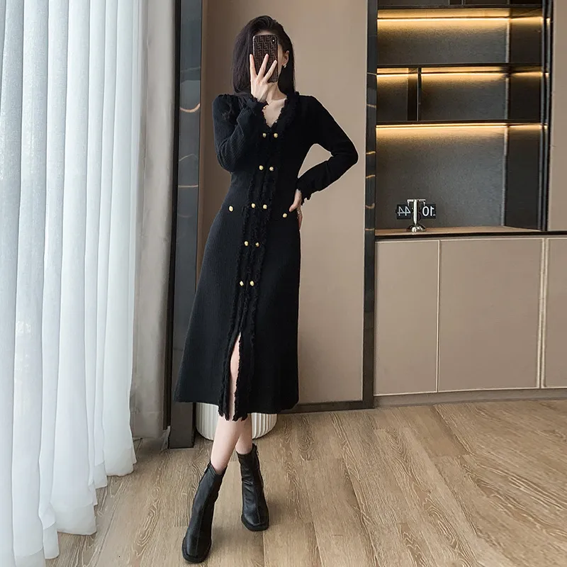 White Tweed Dress For Women Slim Fit One Piece From Landong01
